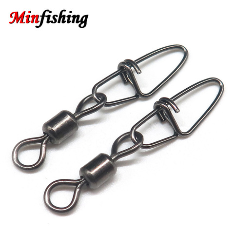 Minfishing 50pcs Swivel Fishing MS+SK Rolling Swivel with double Coastlock Snap Fishing Hook Connector Fishing Tackle ► Photo 1/1