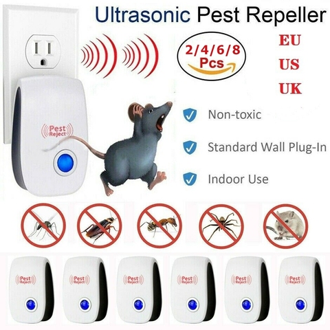 2/4/6/8 Pack Ultrasonic Pest Repeller Reject Electronic Repellent Killer Anti Mosquito Insect Repelent Rejector ► Photo 1/6