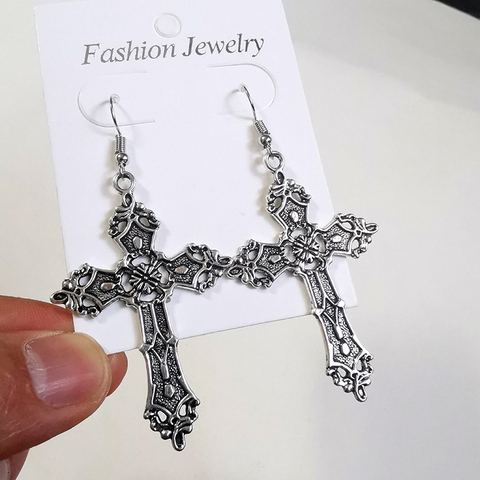 Cross Earrings For Women Gift Punk Goth Vintage Crosses Dangle Drop Earring Kolczyki Pendientes Fashion Jewelry Accessories New ► Photo 1/6