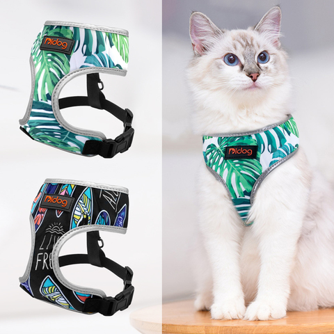 Nylon Cat Harness Fashion Printed Small Dog Puppy Harness Dogs Cats Harnesses Vest Reflective for Chihuahua Yorkshire ► Photo 1/6