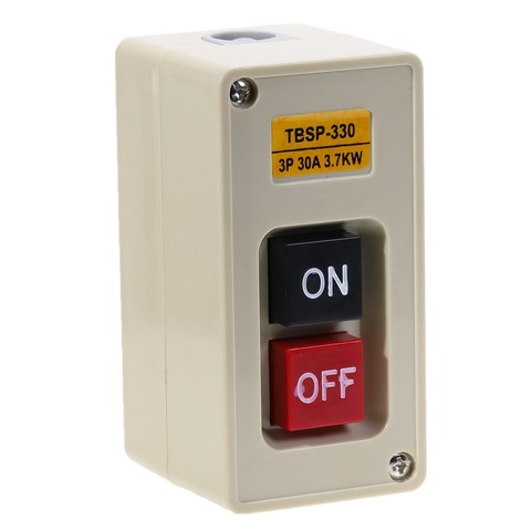 TBSP-330 3 Phase 3.7KW 30A Plastic Power Push Button Pushbutton Control on-off Switch Panel ► Photo 1/6