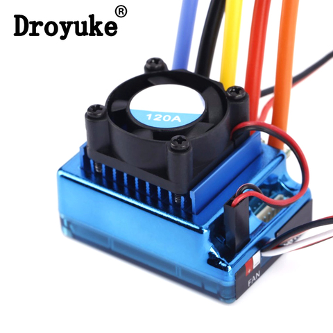 Droyuke 60A/120A ESC High Quality 120A Sensored BEC Brushless Speed Controller with ESC for 1/8 1/10 1/12 Car Crawle ► Photo 1/6