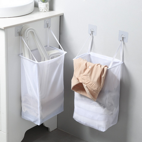 Wall hanging Laundry Basket stripe Waterproof Storage Basket Cotton Linen Clothes Dirty Hamper Sundries Toy Storage Box ► Photo 1/6