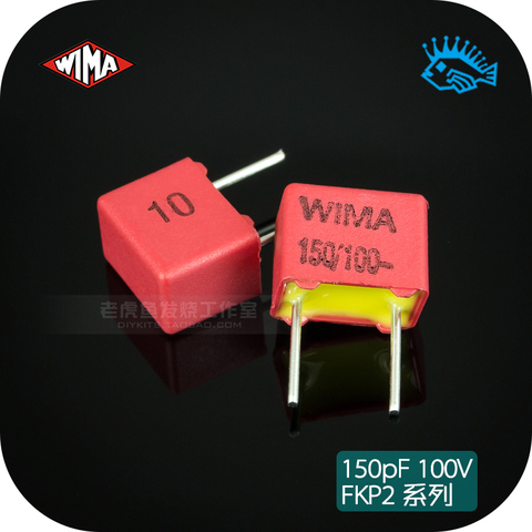 5pcs/50pcs 150pF 100V FKP2 series Original brand new Germany WIMA n15/151/0.15n capacitor ► Photo 1/4