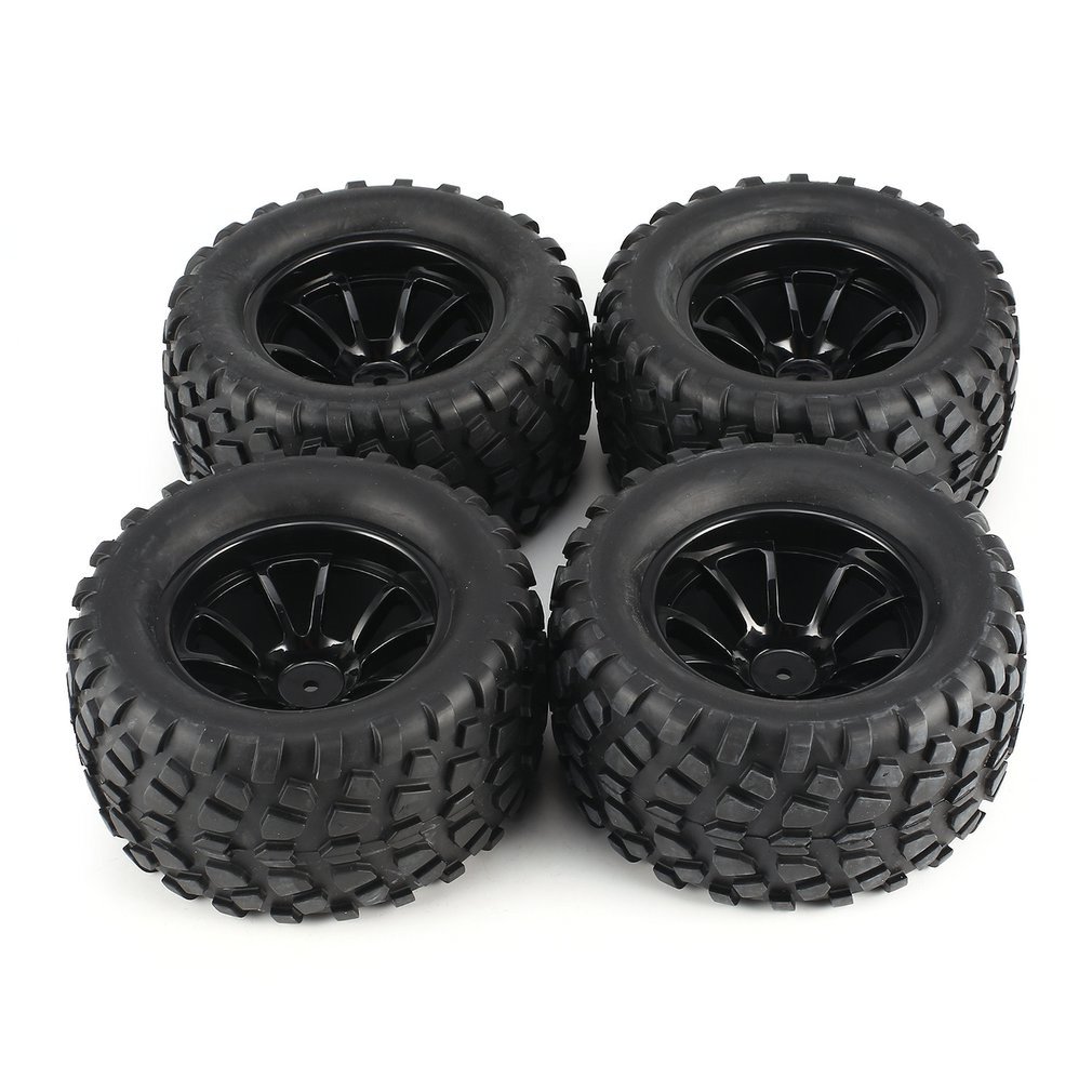 New 4pcs Tires Rubber Tyre Racing Off-Road Vehicle Wheel Rim for RC 1:10 Car