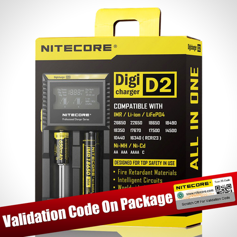 100% Original Nitecore D2 Digicharger Battery Charger LCD Display Nitecore Charger for 26650 18650 18350 16340 14500 10440 ► Photo 1/5