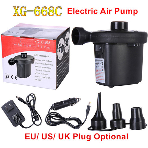 12V Inflatable Pump Electric Air Mattress Camping Pump Air Compressor Portable Inflator Air Pump For Home Boat EU US UK Plug ► Photo 1/6