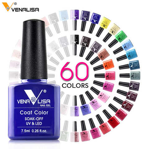 New Free Shipping Nail Art Design Manicure Venalisa 60Color 7.5Ml Soak Off Enamel Gel Polish UV Gel Nail Polish Lacquer Varnish ► Photo 1/6