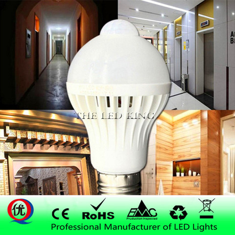 LED PIR Motion Sensor Lamp E27 220V 8W 15W Automatic ON/OFF LED Bulb Light Sensitive Human Body Movement Detector Lights ► Photo 1/6