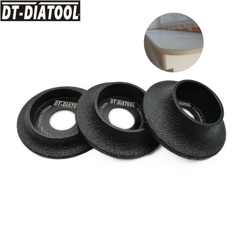 DT-DIATOOL 1pc Bore 22.23mm Vacuum Brazed Diamond Grinding Wheel Demi-bullnose Edge Profile Dia 3inch/75mm Grinding Disc ► Photo 1/6