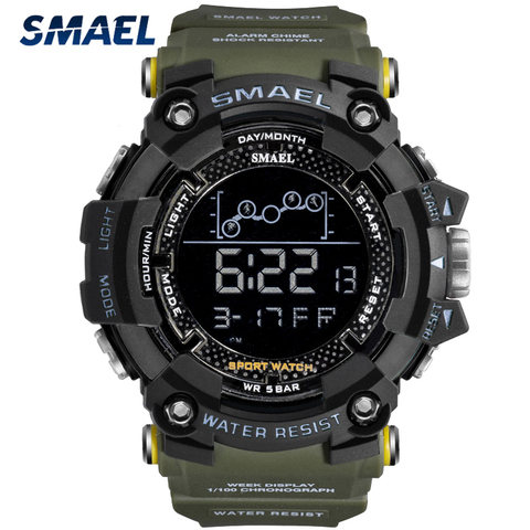 SMAEL Military Sport Watch Mens Stopwatch Waterproof Chrono Digital Wristwatches For Men Chronograph Clock Relogio Masculino ► Photo 1/6