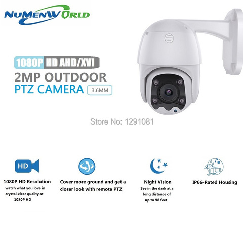 HD1080p AHD Camera PTZ Outdoor Indoor Security Camera Surveillance CCTV Dome ABS Camera with 65ft Night Vision for AHD DVR ► Photo 1/6