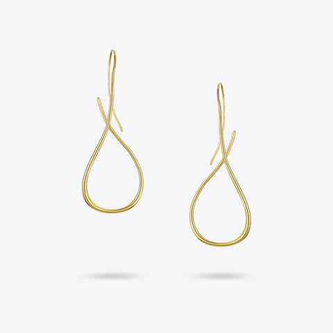 ENFASHION Waterdrop Line Earrings For Women Dangle Large Earings Gold Color Minimalism Fashion Jewelry 2022 Gifts Brincos E1189 ► Photo 1/6