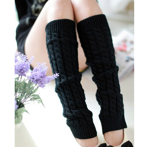 Leg Warmers Women Casual Warm Knee High Winter Knit Crochet Boot Socks Slouch ► Photo 1/1