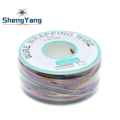 Wrapping Wire 8 30AWG Insulation Wire B-30-1000 UL1423 0.25mm Tinned Copper Solid PVC Cable Breadboard Jumper Wire Connector ► Photo 1/6