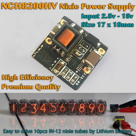 NCH8200HV High Voltage boost module DC Power Glow tube clock for Nixie Tubes 2.5-15v  3.7v 12v 3.2v Universal Board Module ► Photo 1/6