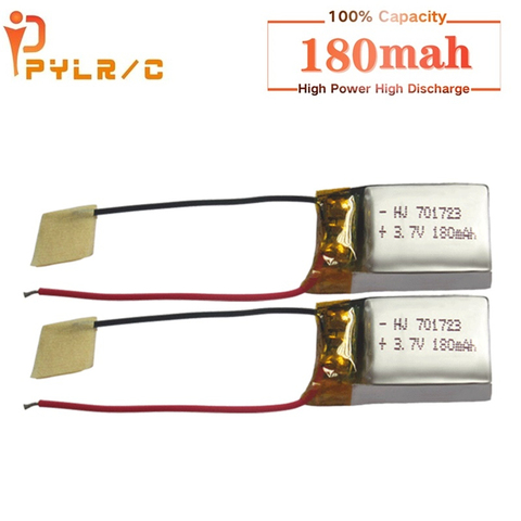 2pcs 3.7V 180mAh 20c Lipo battery For Syma S107G S109G S111G Remote Control Airplane beauty six-axis aircraft X900 X901 701723 ► Photo 1/2