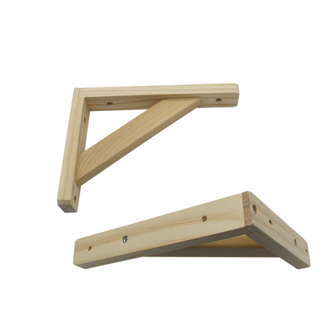 2PCS Triangle Pine Wood Angle Bracket Heavy Support Wall Mounted Bench Table Shelf Bracket Home Decoration ► Photo 1/6