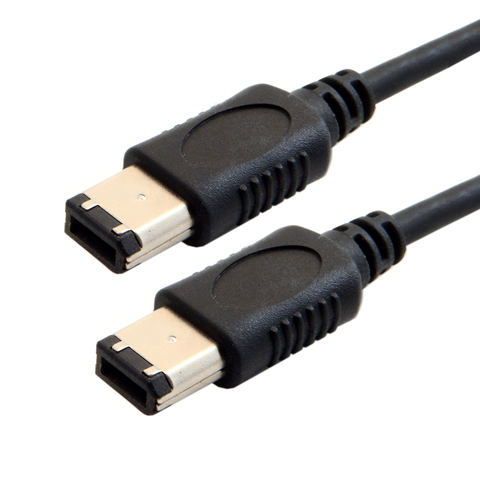 Cablecc 6 P 6P Firewire 400 Firewire 400 6 6 iLink Cable IEEE 1394a 6ft 1.8M Black ► Photo 1/6