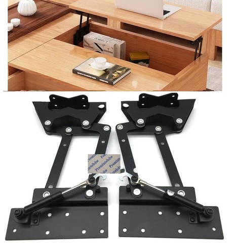 1Pair/Lot Pneumatic Soft Folding Coffee Table Lift Up Mechanism Tea Table Parts Pop-up Laptop Table Top Lifting Bracket ► Photo 1/2