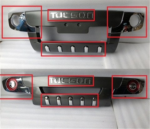 Front Rear bumper ABS Chrome Light Accessories Shine trim LOGO trim for Hyundai Tucson 2005-2012 car-styling accessories ► Photo 1/6