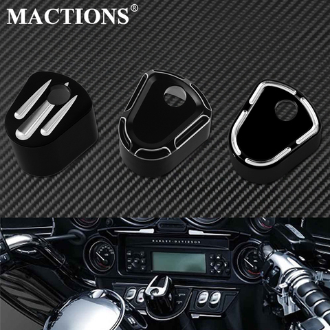 Motorcycle CNC Black Dash Ignition Switch Cover Aluminum For Harley Touring Electra Glide Street Glide FLTR FLHX FLH/T 2007-2013 ► Photo 1/6