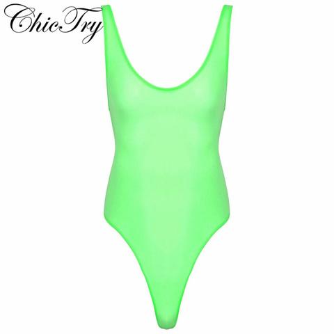 Men's Neon Green Leotard Bodysuit 