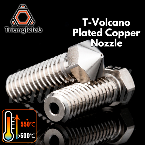 trianglelab T- Volcano Plated Copper Nozzle Durable non-stick high performance M6 Thread  for 3D printers for E3D Volcano hotend ► Photo 1/2