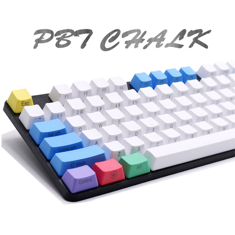 Mechanical Keyboard Keycap 87/104/108 Keys PBT Chalk Set Color Personality Keycaps for Cherry mx ► Photo 1/6