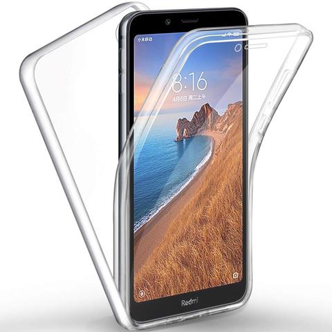 360 Full Body Case for Xiaomi Redmi Note 8T 8 Pro 7 7A 6 5 6A 4X Mi 8 Lite 9 SE K20 Double Sided Silicone TPU Transparent Coque ► Photo 1/6