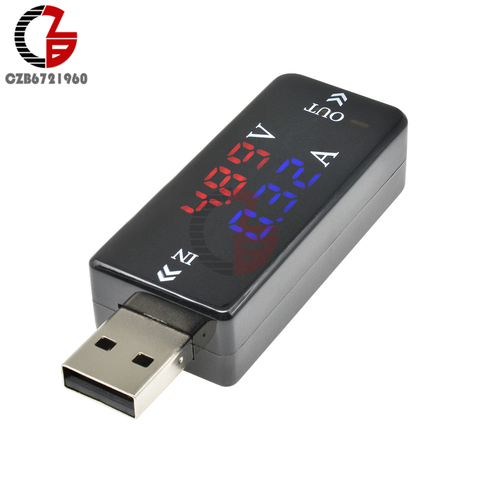 3 Bit USB Tester LED Digital Voltmeter Ammeter Car PC Power Bank Charging Charger Doctor 12V Voltage Current Meter Volt Detector ► Photo 1/6