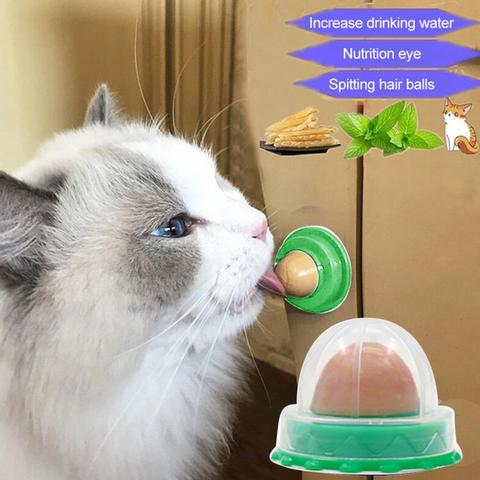 Healthy Cat Snacks Catnip Sugar Candy Licking Nutrition Gel Energy Ball Toy for Cats Kittens Increase Drinking Water Help Tool ► Photo 1/6