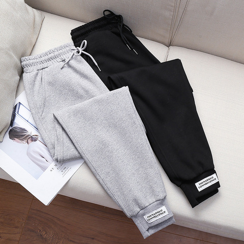 Sports pants women sweatpants loose patchwork pants Korean harem pants plus size beam feet casual pocket high waist trousers ► Photo 1/6