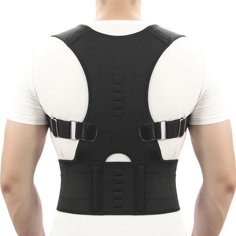 New Magnetic Posture Corrector Neoprene Back Corset Brace Straightener Shoulder Back Belt Spine Support Belt for Men Women ► Photo 1/6