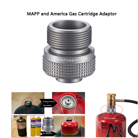 Aluminum Alloy Outdoor Camping  America and MAPP Gas Cylinder Cartridge Transfer Connecter Gas Stove EPI Adapter ► Photo 1/5