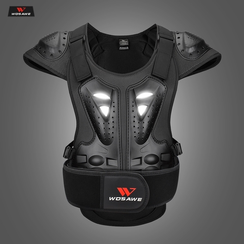 WOSAWE Back Protector Motorcycle Armor for Adult Short Sleeve Spine Chest Protection Motocross Racing Skateboard Body Top Armor ► Photo 1/6