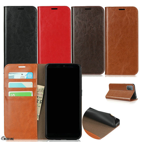 Genuine Leather Case For Xiaomi Redmi Note 9S 8 7 7s 6 5 Pro Capa Book Wallet Redmi Note 9 Pro Max Flip Stand Cover Redmi 8 7 7A ► Photo 1/6