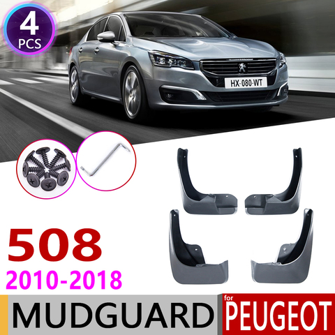 Mudflap for Peugeot 508 SW 508SW 2010~2022 Fender Mudguards Mud Guard Splash Flap Accessories 2011 2012 2013 2014 2015 2016 2017 ► Photo 1/6