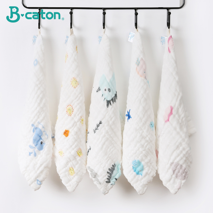1PC Baby Cotton Soft Gauze Washcloth Bath Towel Bathing Feeding Wipe Cloth SP 