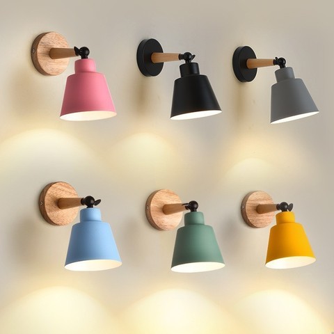 Nordic Modern Simple Bedroom Wall Lamp Indoor Decoration Light Wall Lights For Home E27 110V/220V ► Photo 1/6