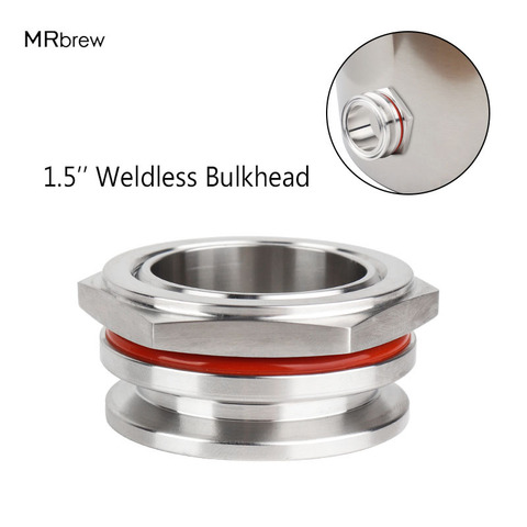 1.5” Tri-Clover Weldless Bulkhead Compression Fitting Homebrew Bulkehad 304 Stainless Steel Homebrew Kettle Tri Clamp Bulkhead ► Photo 1/6