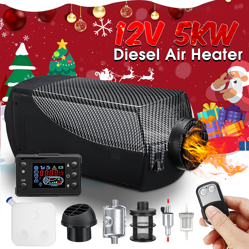 Fast Ship 12V 5KW Diesel Air Heater LCD For Car Trucks Boats Motor Home Monitor for RV Motorhome Trailer With Remote Winter Warm ► Photo 1/6