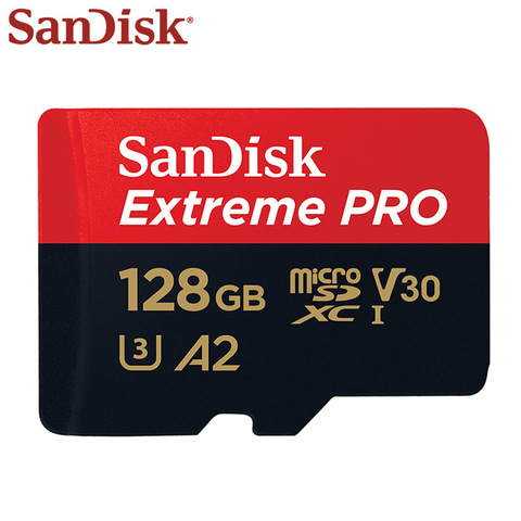 Original SanDisk Extreme Pro 128GB 256GB Micro SD Flash Card 400GB 512GB A2 U3 V30 SDXC Memory Card Max 170MB/s For 4K Drone ► Photo 1/6