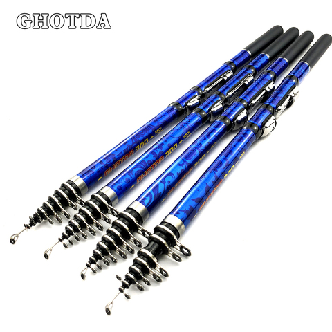 Portable High Carbon 3.0/2.7/2.4/2.1/1.8/1.5M Fishing Rod Spinning Telescopic Spinning Rod Ultralight Rock Fishing Rod ► Photo 1/6
