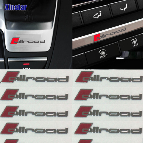 5pcs 10pcs Stainless Steel  Allroad Car Interior Decals Sticker For Audi Sline RS Quatrro A4 A6 C6 ► Photo 1/6