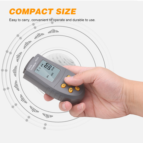 Portable Digital Laser Tachometer with Laser Manual/Automatic Measurement Speedometer LCD Display Digital Tachometer HS2234 ► Photo 1/6