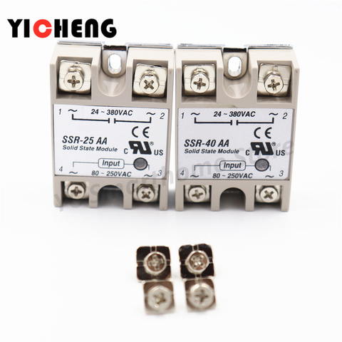 Voltage relay Single-phase solid state relay Transparent shell plastic cover shell Small solid rail radiator seat SSR-40AA 25AA ► Photo 1/5
