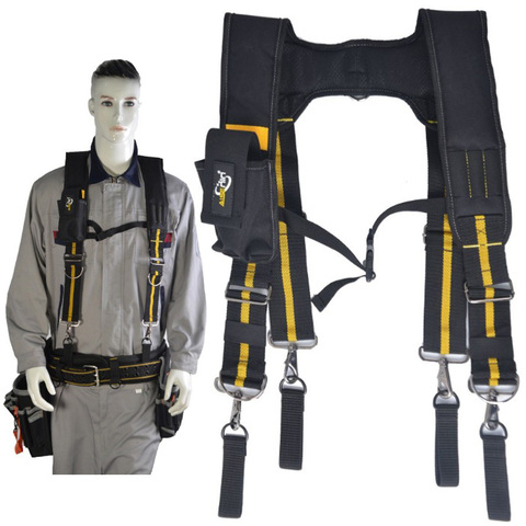 H Type Tool Belt Braces Suspenders Engineering Tools Can Hang Belt Bag Lighten Waist Weight Safety Multi-Function Tooling Strap ► Photo 1/6