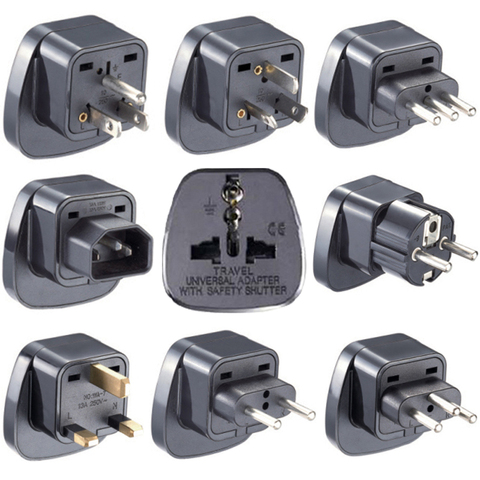 Universal CE America European Kr AU EU to US UK USA Plug Adapter South Africa India Adaptor Italy Switzerland Travel Converter ► Photo 1/6