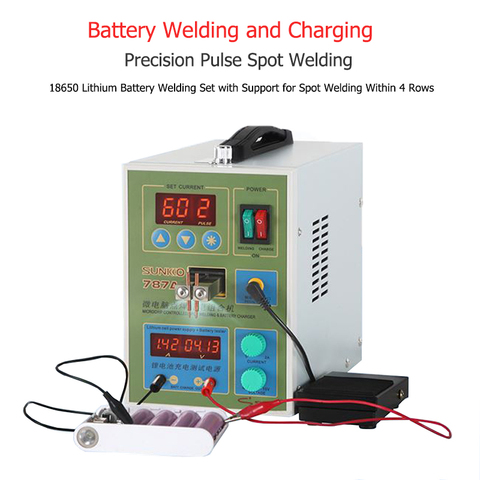 787A+ Spot Welder 18650 lithium battery test and charging 2in1 double pulse precision welding machine LED lighting 220V ► Photo 1/4